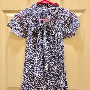 FRENCH CONNECTION Leopard Print Blouse